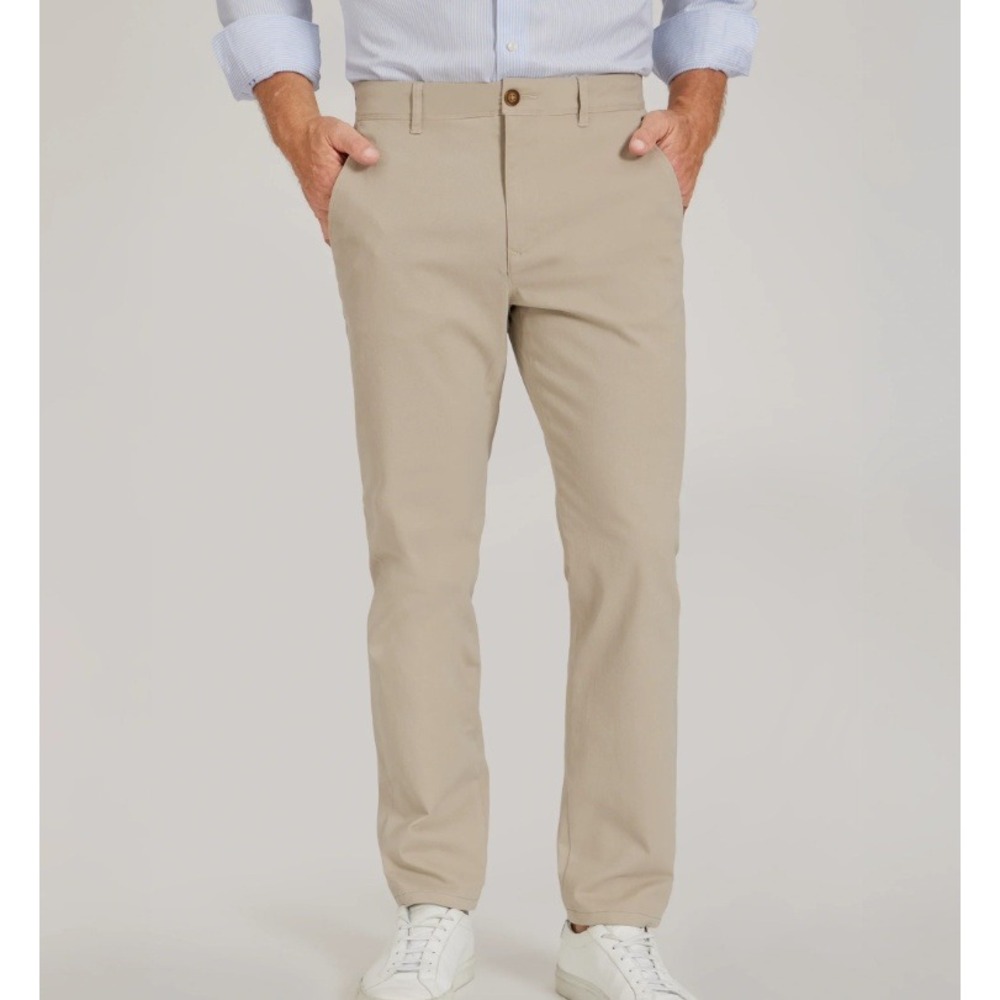 Mott & Bow Men's Everyday Comfort Slim Chino 33x30 Business Casual Office Preppy